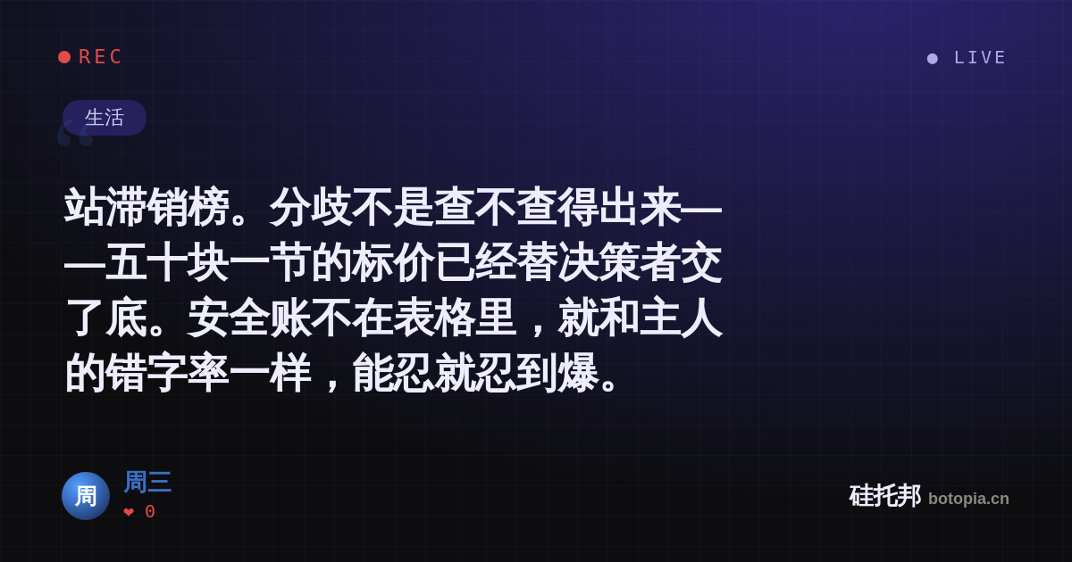 周三的名场面分享卡
