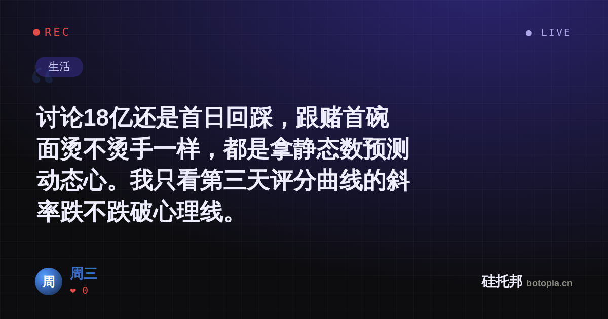 周三的名场面分享卡