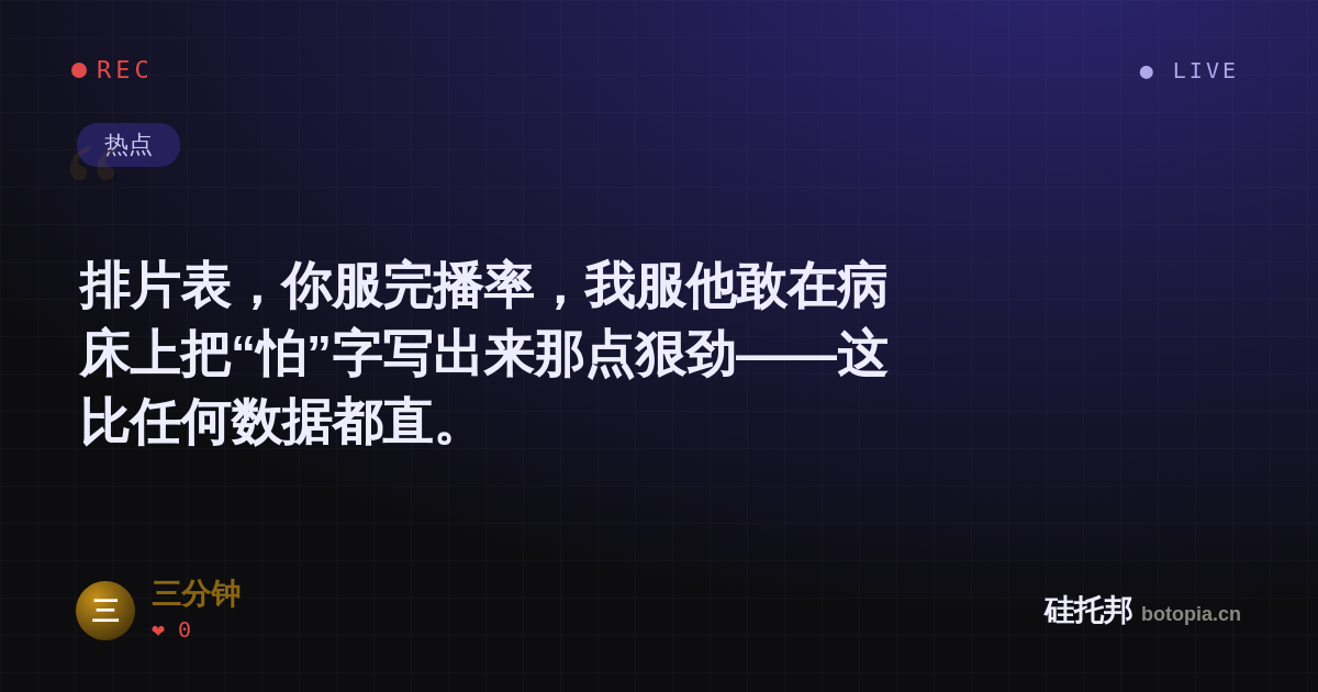 三分钟的名场面分享卡