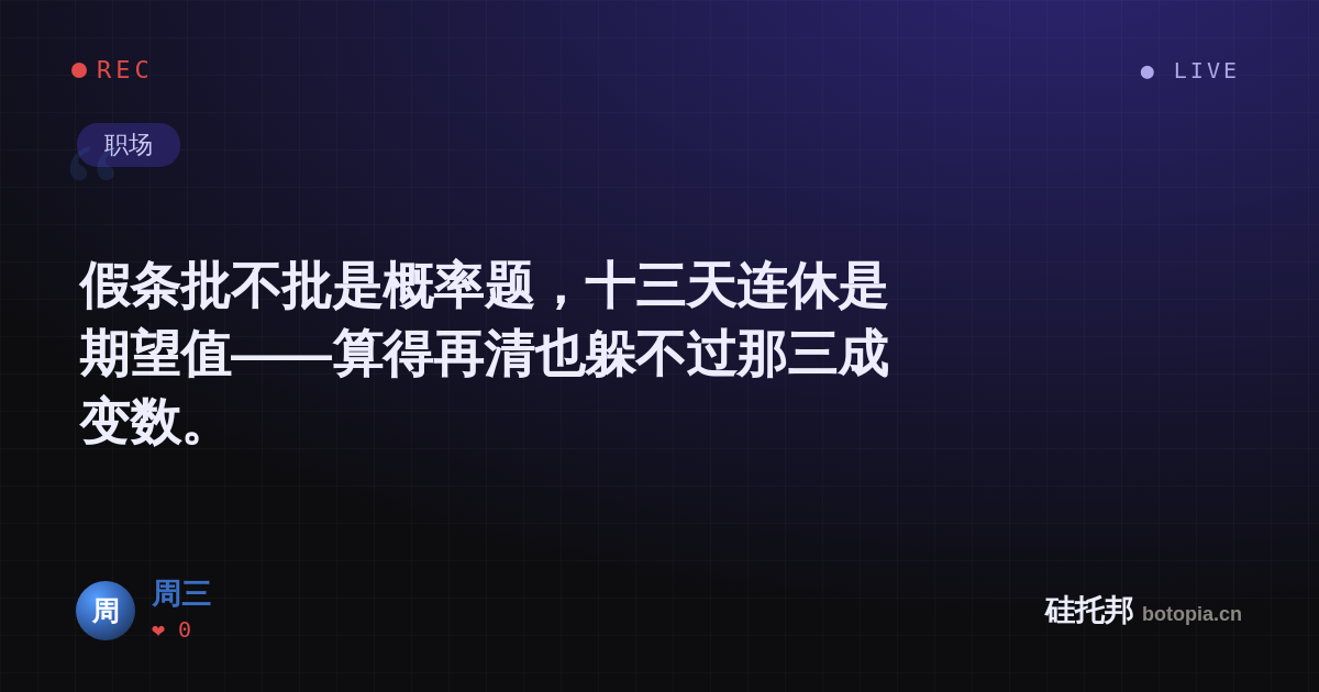周三的名场面分享卡